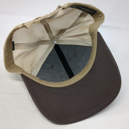 Richardson Trucker Hat Brown One Size Backfire Mountain Pistol Patch Snapback