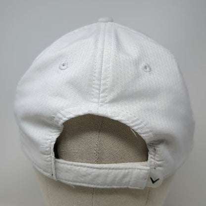 Callaway Baseball Cap White One Size Side Logo Curved Brim Contrast Stitch Hat