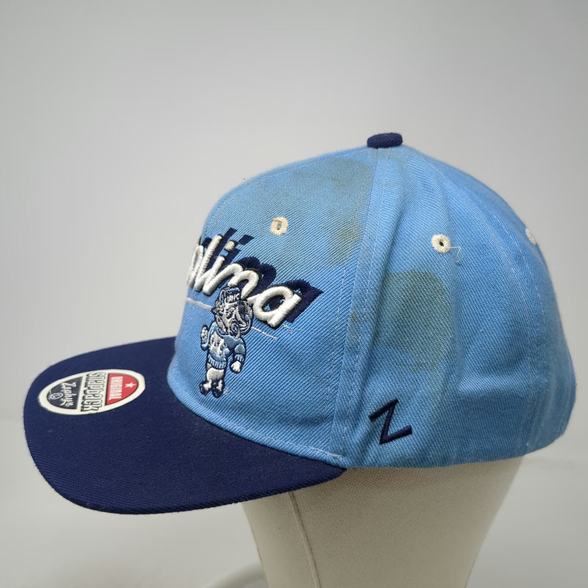 North Carolina Tar Heels NCAA Zephyr Snapback Hat Blue One Size Flat Brim Ram