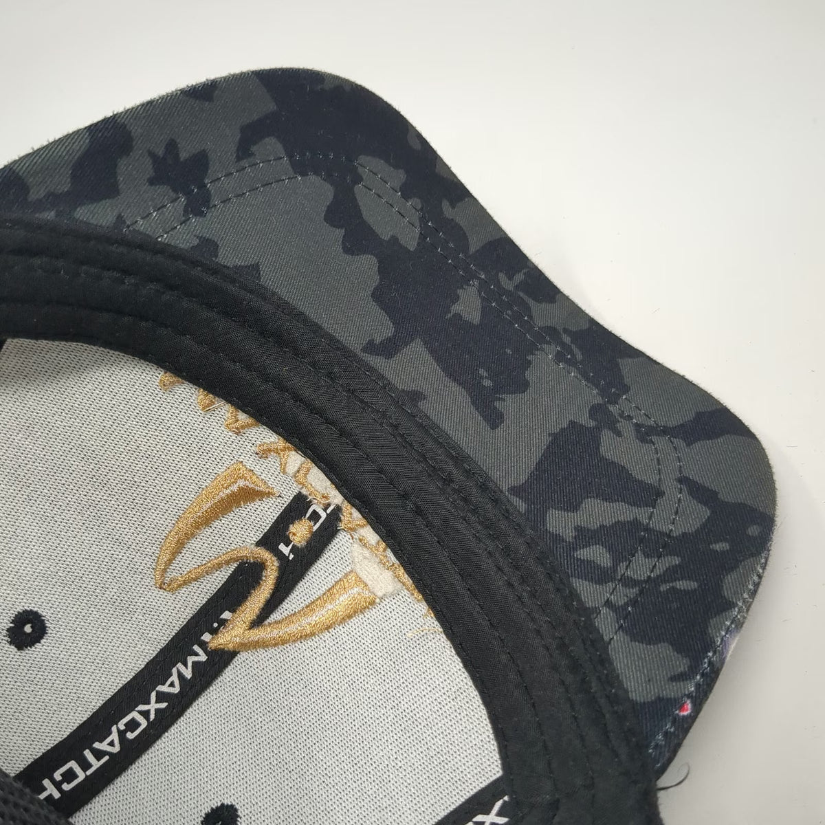 Maxcatch Gray Trucker Hat One Size Fishing Camo Snapback Mesh Trout Logo Gear