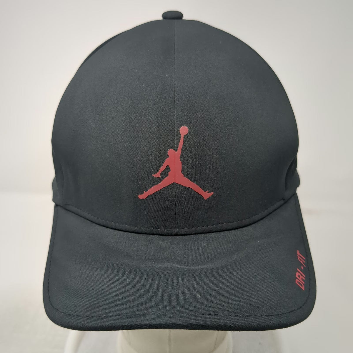 Jordan Baseball Cap Black XL Dri-Fit Jumpman Logo Stretch Fit Athletic Hat