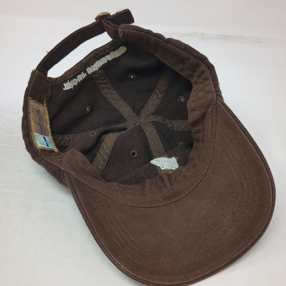 Trout Unlimited Baseball Cap Brown One Size Embroidered Fish Logo Hat Cotton