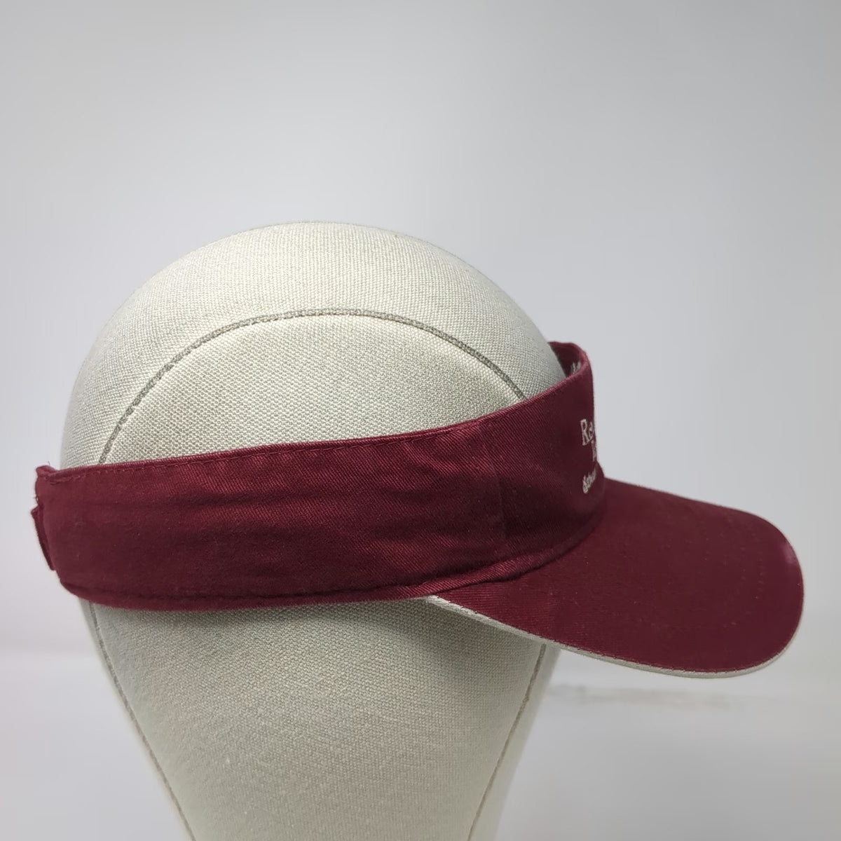 Triangle Sport Headwear Visor Red One Size Red Mountain Resort Spa Slogan Hat