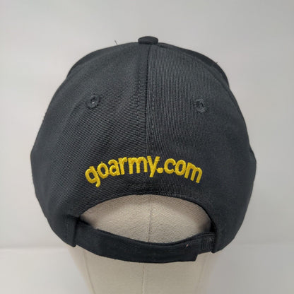 US Army Strapback Hat Black OSFA Adjustable Embroidered Patriotic 6 Panel