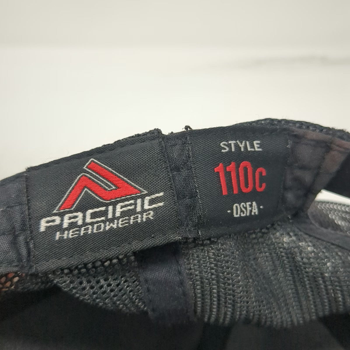 Pacific Headwear Trucker Hat Black One Size Snapback American Flag Rubber Patch