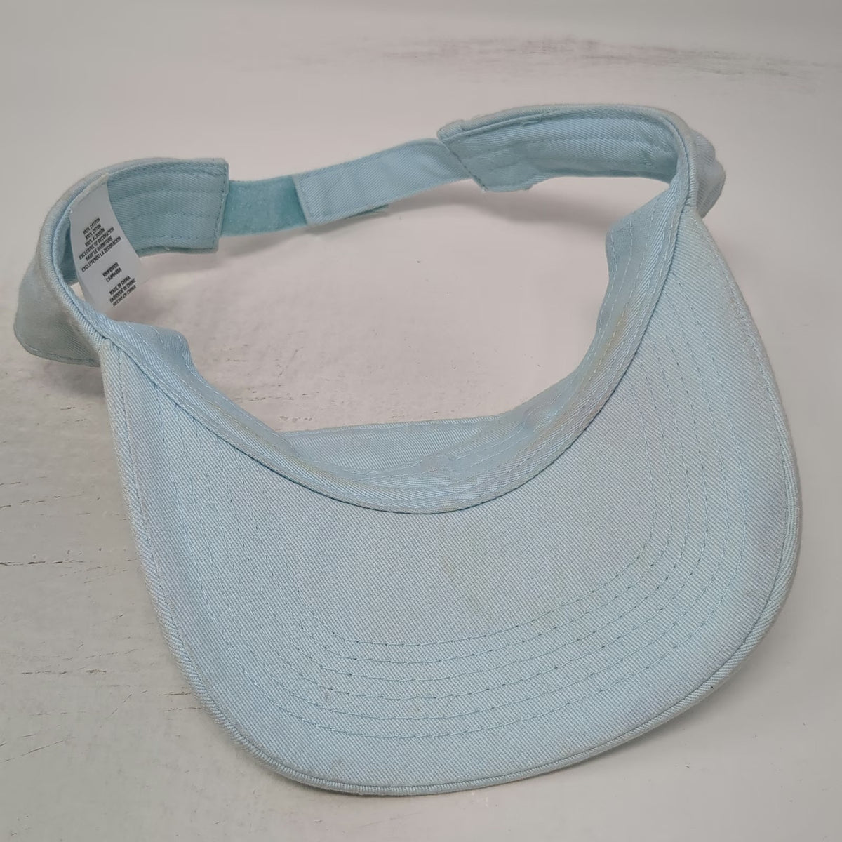 Life is Good Blue Visor One Size Strapback Cotton Embroidered Logo Casual Hat