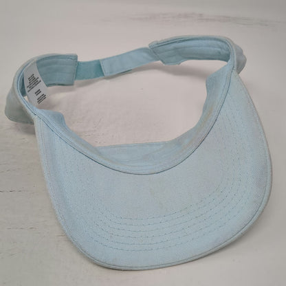 Life is Good Blue Visor One Size Strapback Cotton Embroidered Logo Casual Hat