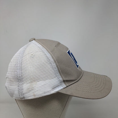 James River Equipment Strapback Trucker Hat Tan One Size Colorblock Mesh Back