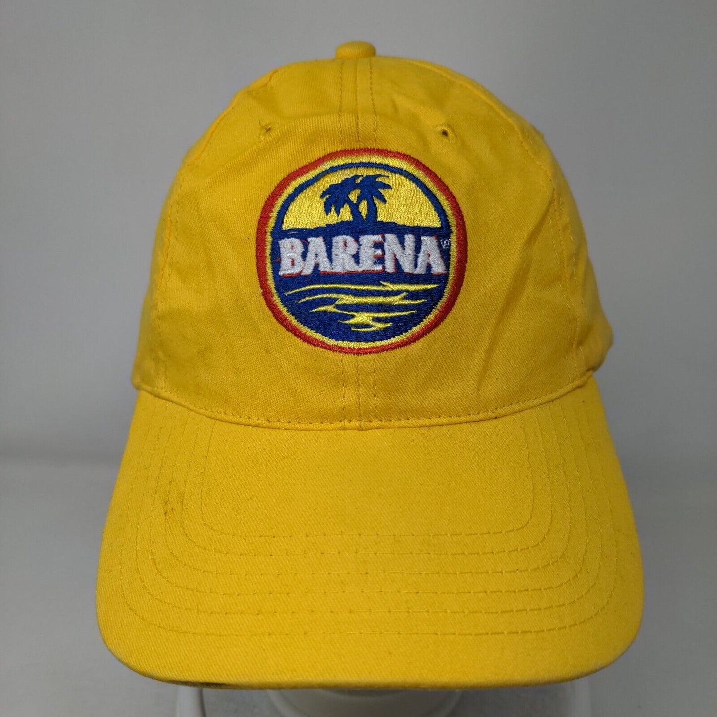 Barena Palm Trees Slideback Hat Yellow One Size Embroidered Adjustable