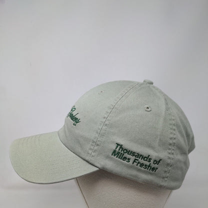 Spyglass Gardens Slideback Hat Tanish Green OSFM Embroidered 6 Panel