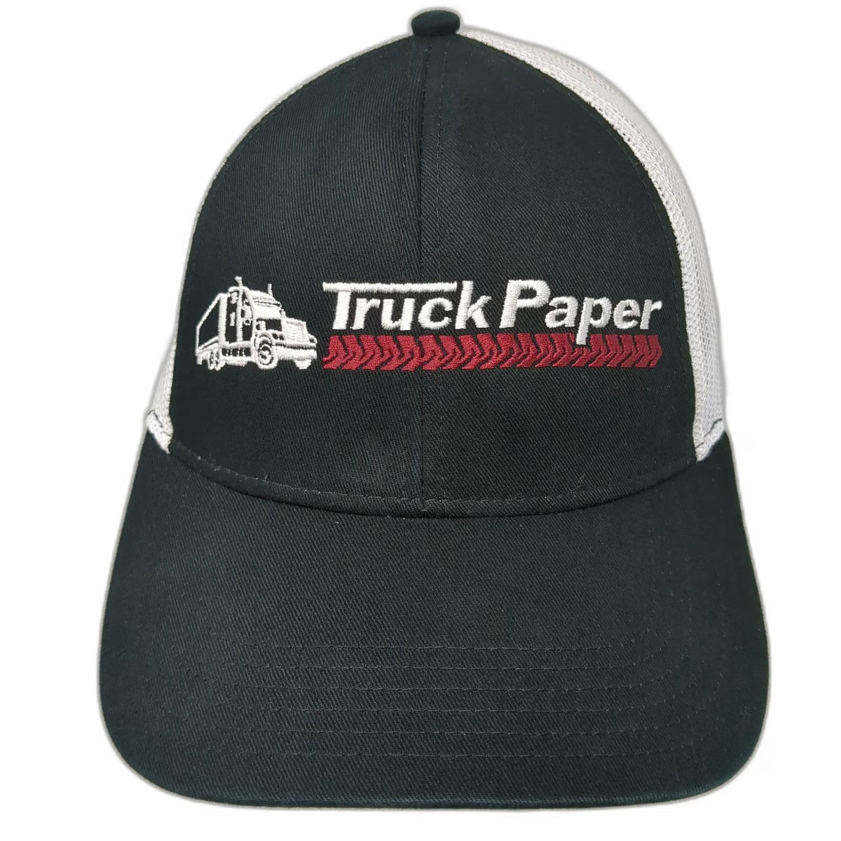 Trucker Hat Black One Size Truck Paper Logo Semi Truck Mesh Snapback Adjustable