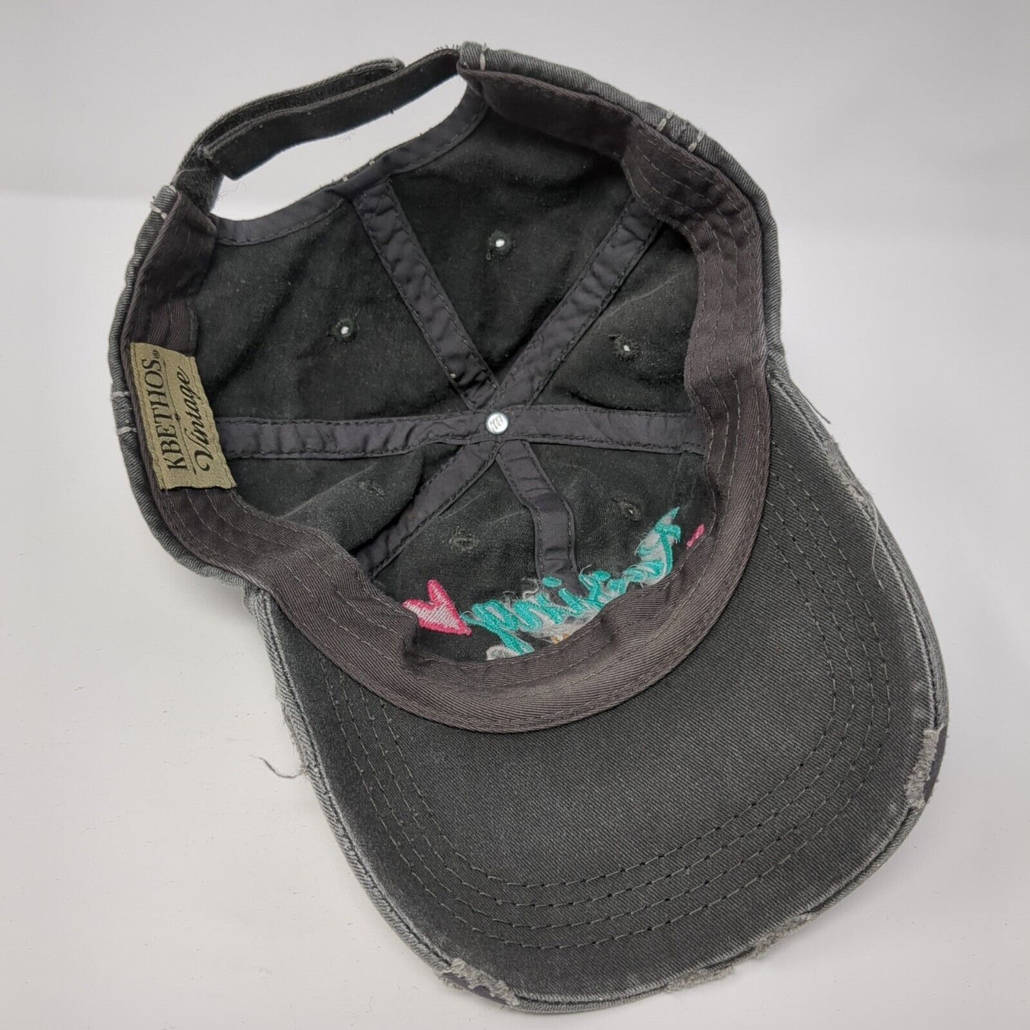 Raising My Herd Strapback Hat Gray One Size KB ETHOS Vintage 6 Panel