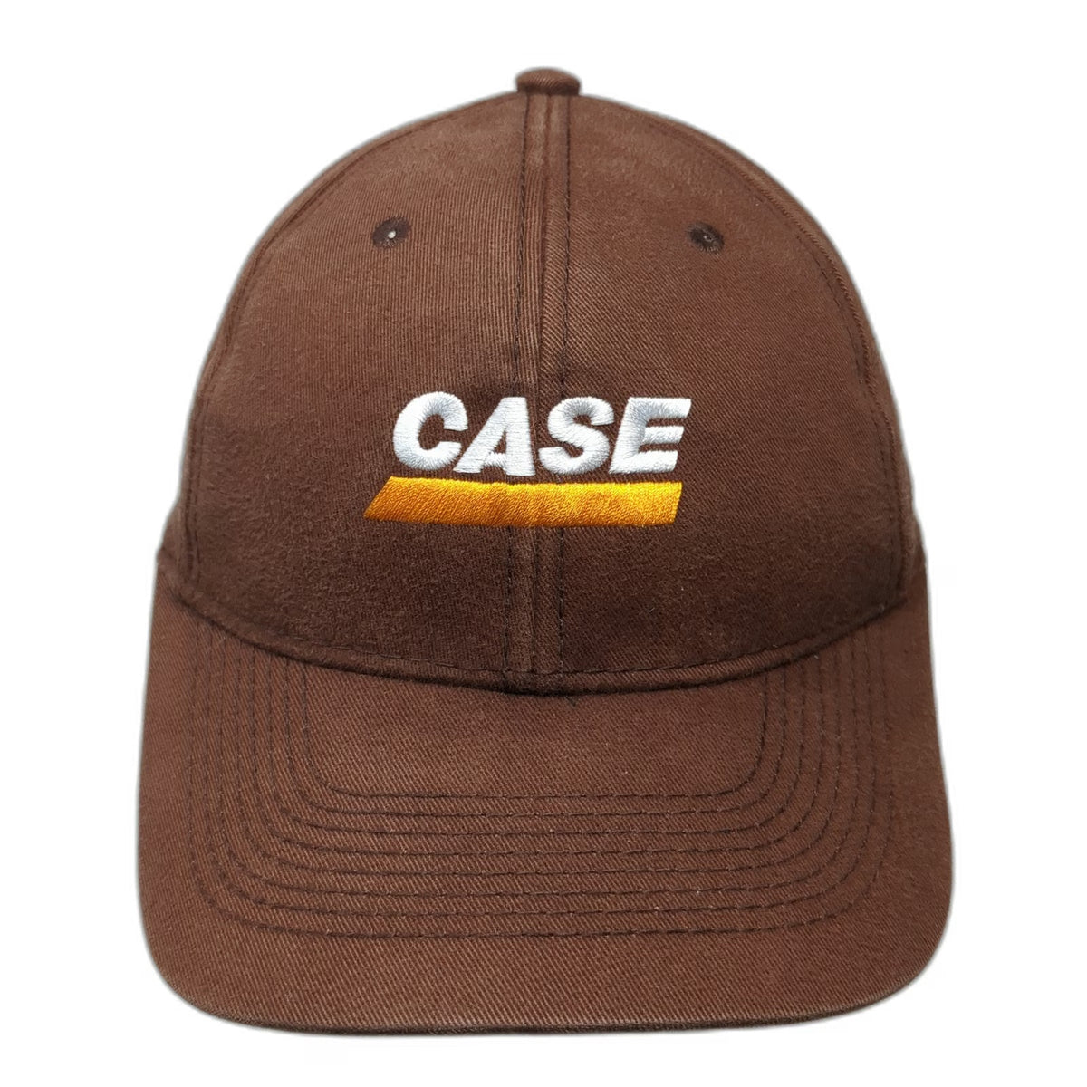 RC2 Case Logo Brown Baseball Cap One Size Strapback Hat Cotton Embroidered