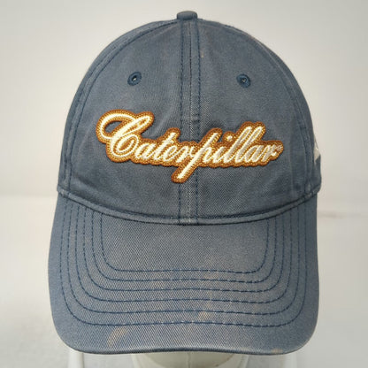 Caterpillar Baseball Cap Blue One Size Script Logo Side Hit Cotton Strapback hat