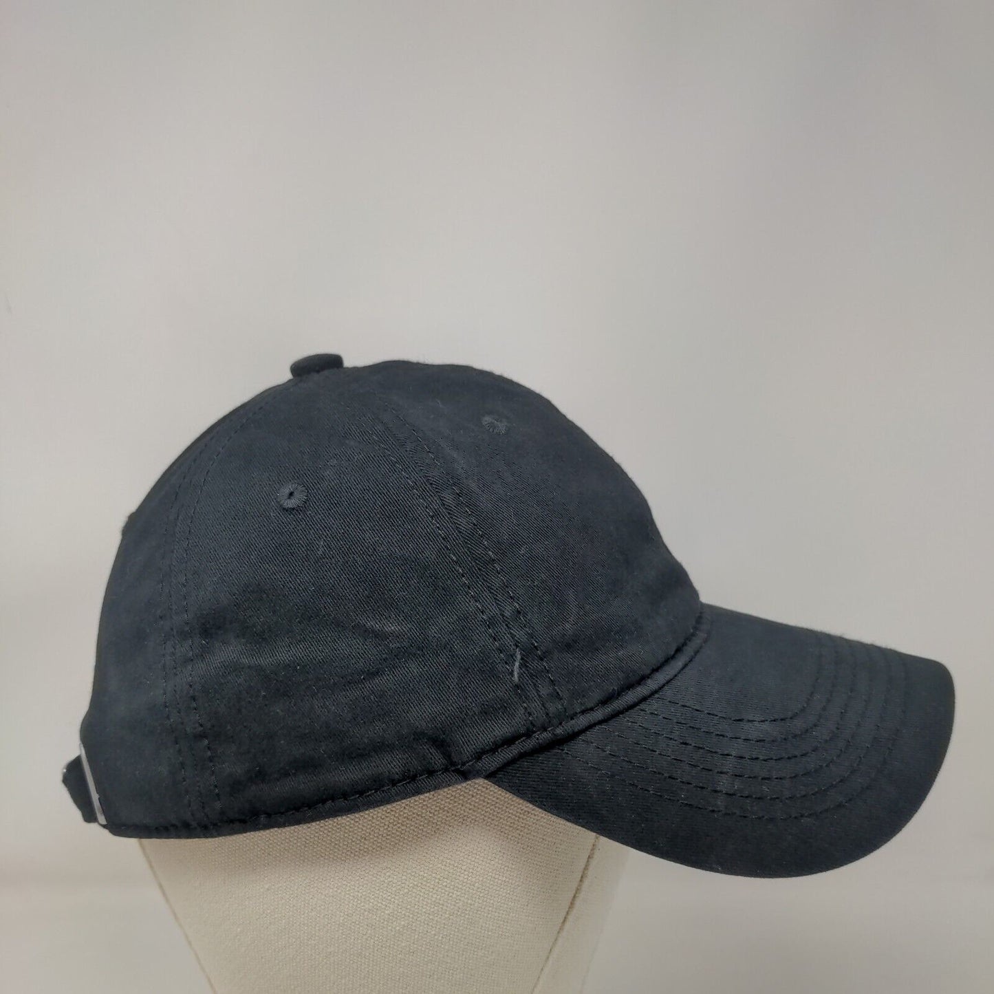 Unbranded Slideback Hat Black One Size Adjustable Vented Holes Blank