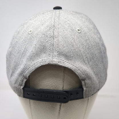 H&M Snapback Hat Gray One Size Flat Brim Harlem New York Basketball Athl Dept