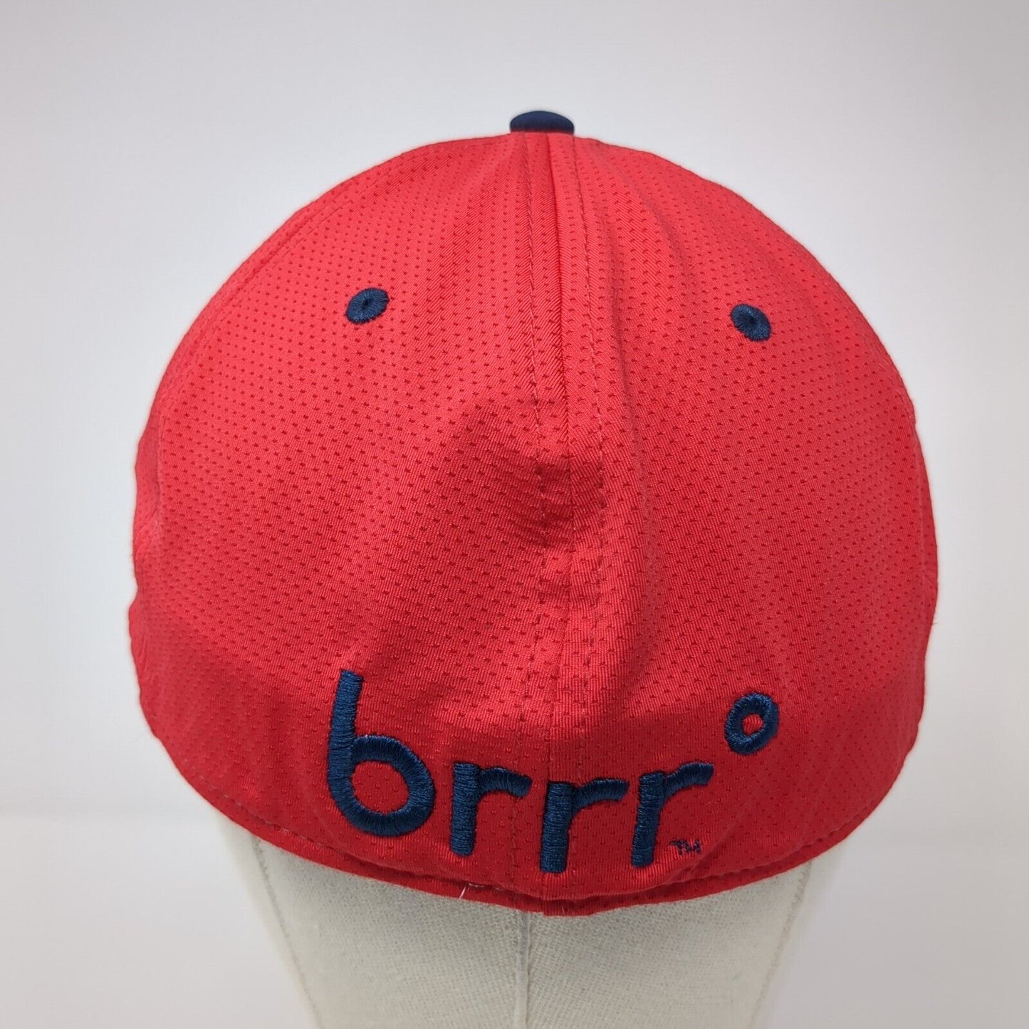 brrrº Fitted Hat Red Size 7 1/4 Lightweight Embroidered 6 Panel The Game Pro