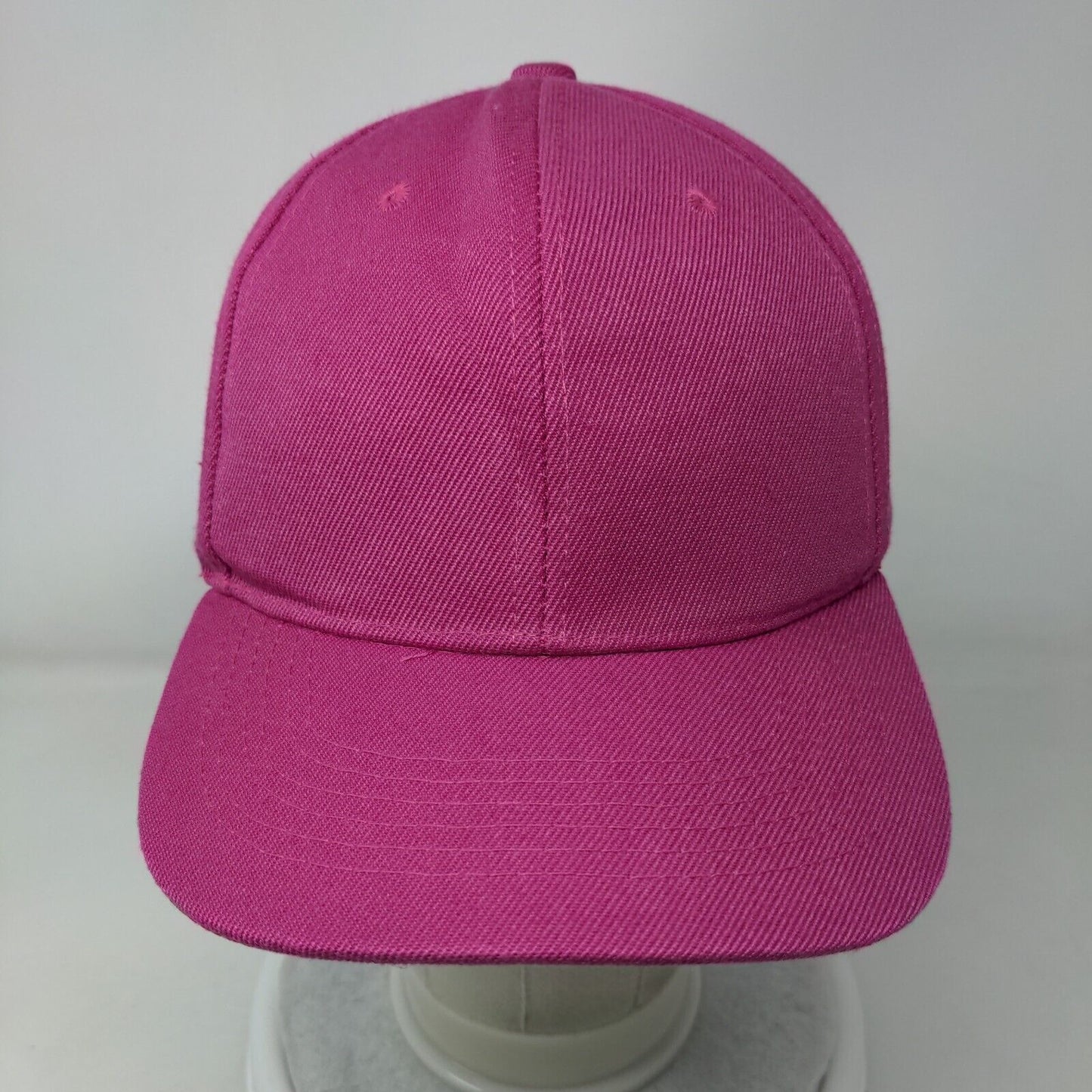 Unbranded Strapback Hat Pink One Size Blank Solid Adjustable 6 Panel