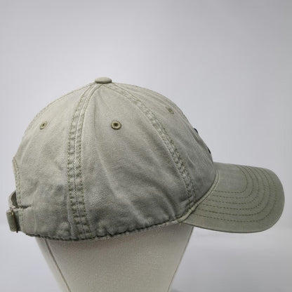 Adidas Baseball Cap Green One Size Cotton Trefoil Logo Strapback Curved Brim Hat