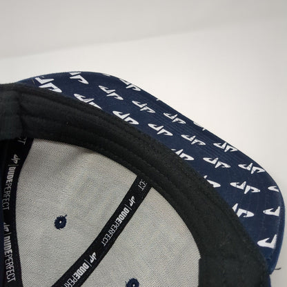 Dude Perfect Snapback Hat Blue One Size Adjustable Embroidered 6 Panel