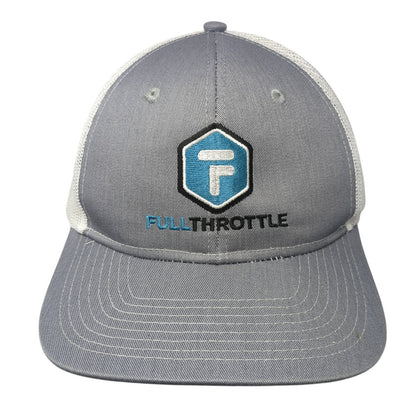FullThrottle Trucker Hat Gray One Size Adjustable Mesh Back Port Authority