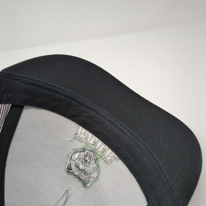 ROAR Snapback Trucker Hat Black OS Adjustable Embroidered Mesh Back Sport-Tek