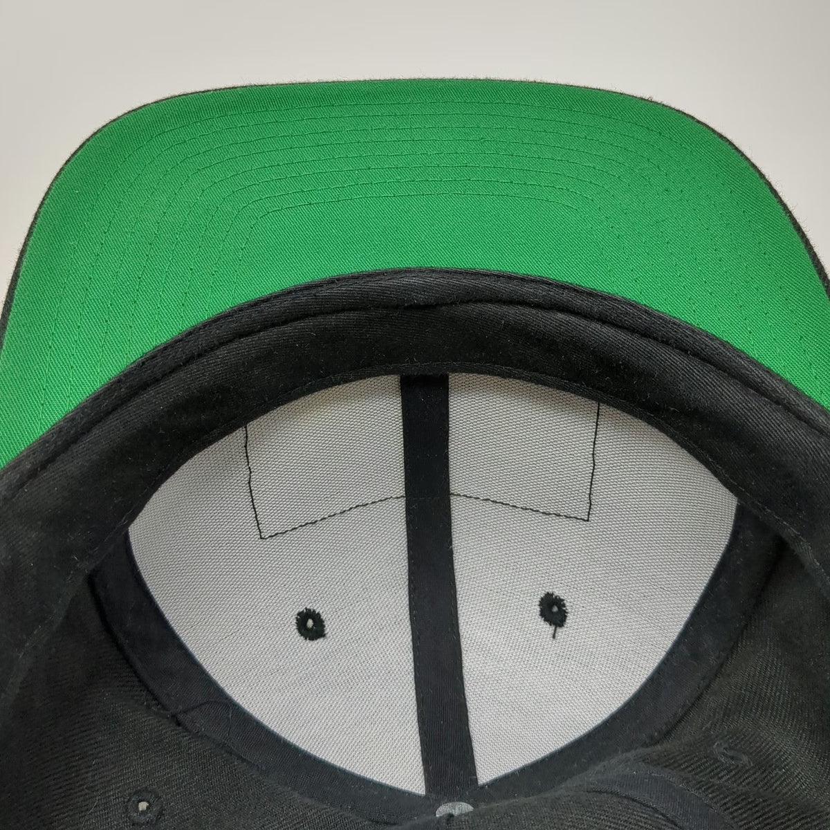 Salty Crew Snapback Hat Black One Size Chasing Tail Green Underbrim Flat Brim