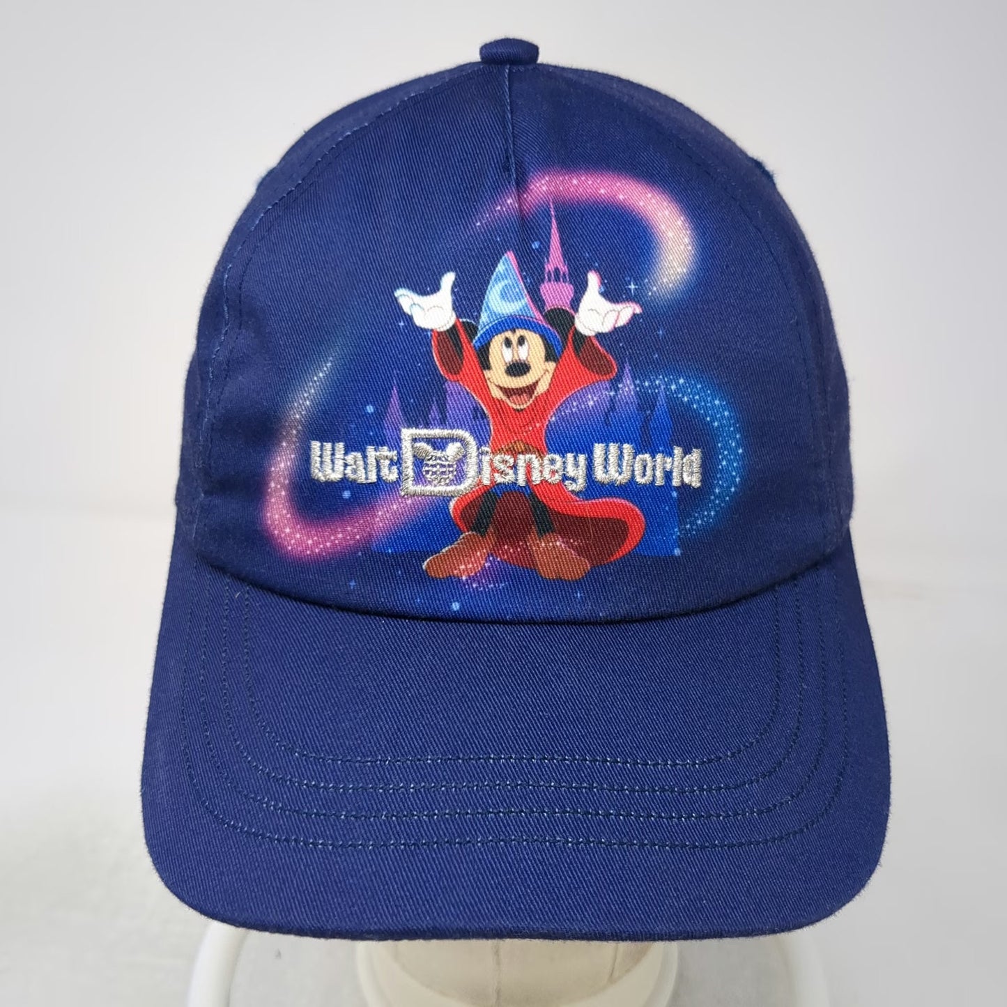 Disney Store Baseball Cap Blue OS Sorcerer Mickey Mouse World Slideback Hat
