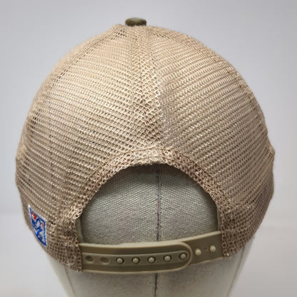 The Game Alabama Crimson Tide NCAA Trucker Hat Green Beige Red OSFM Camo Mesh