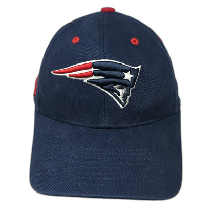 NFL New England Patriots Blue One Size Cap Hat Embroidered Logo Strapback Cotton