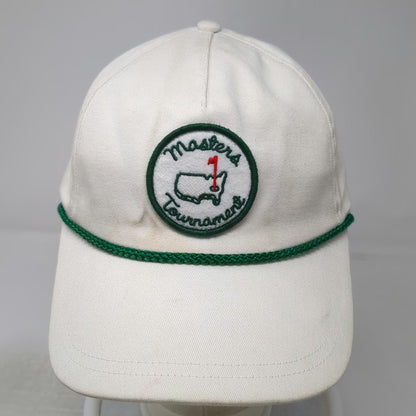 American Needle Masters Tournament 5 Panel Hat White One Size Rope Snapback Golf