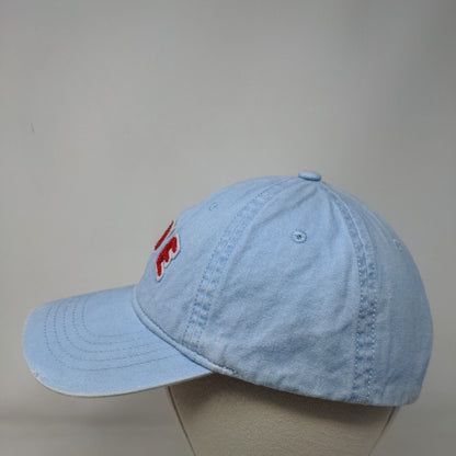 LOVE Slideback Hat Blue OSFM Adjustable Solid 6 Panel Vent Holes