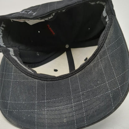 Cinch Baseball Cap Black XL Flexfit Grid Pattern Lead Dont Follow Embroidery Hat