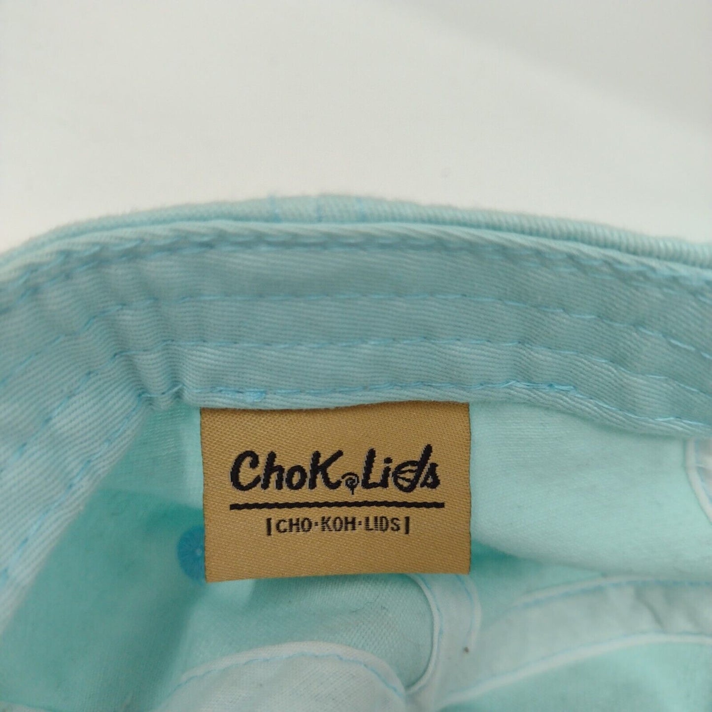 Chok Lids Skideback Hat Blue OSFA Adjustable Vented Holes 6 Panel Blank