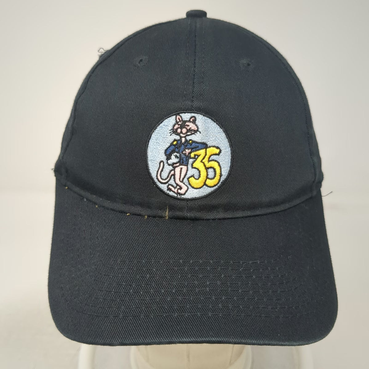 Port & Company Baseball Cap Black One Size Strapback Pink Panther 35th Patch