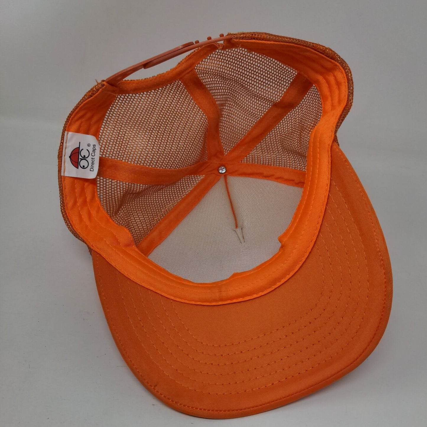 ACHD Snapback Mesh Back Trucker Hat Orange OSFM Solid Direct Caps