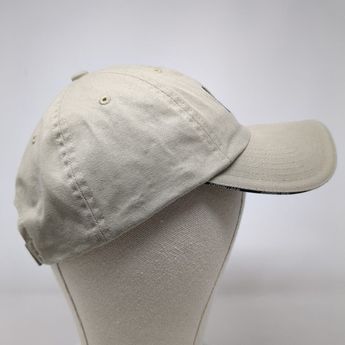 CAT Caterpillar Strapback Hat Tan OSFM Adjustable Embroidered Cyrk Cotton