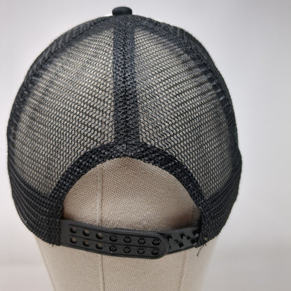 Smiley Face Patch Snapback Trucker Hat Black OSFA Mesh Back Colorblock