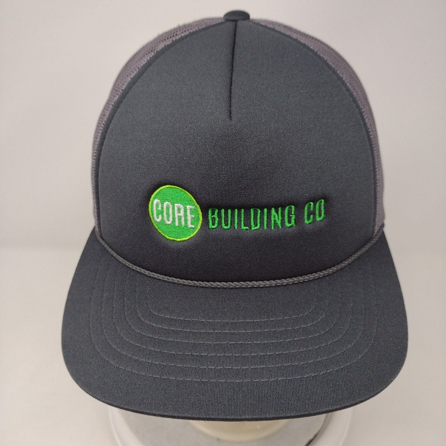 Core Building Co Snapback Rope Trucker Hat Gray OSFA Mesh Back