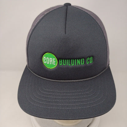 Core Building Co Snapback Rope Trucker Hat Gray OSFA Mesh Back