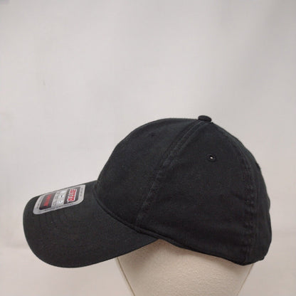 Otto Comfy Fit Strapback Hat Black OSFM Adjustable Stretchable Fabric 6 Panel