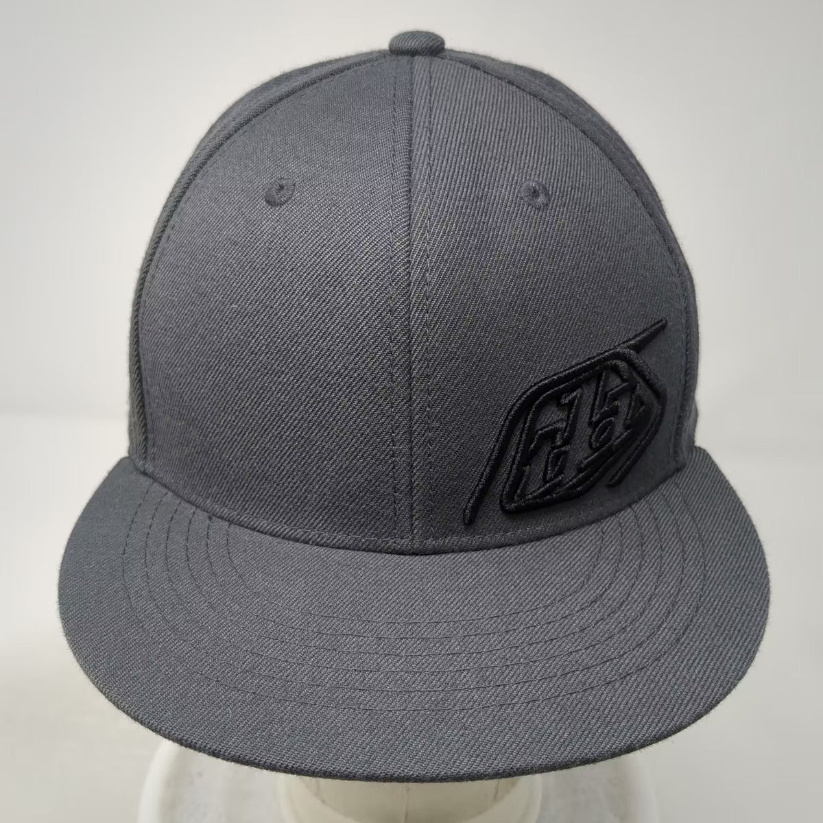 Troy Lee Designs Snapback Hat Gray One Size Embroidered Logo Flat Brim Wool Cap