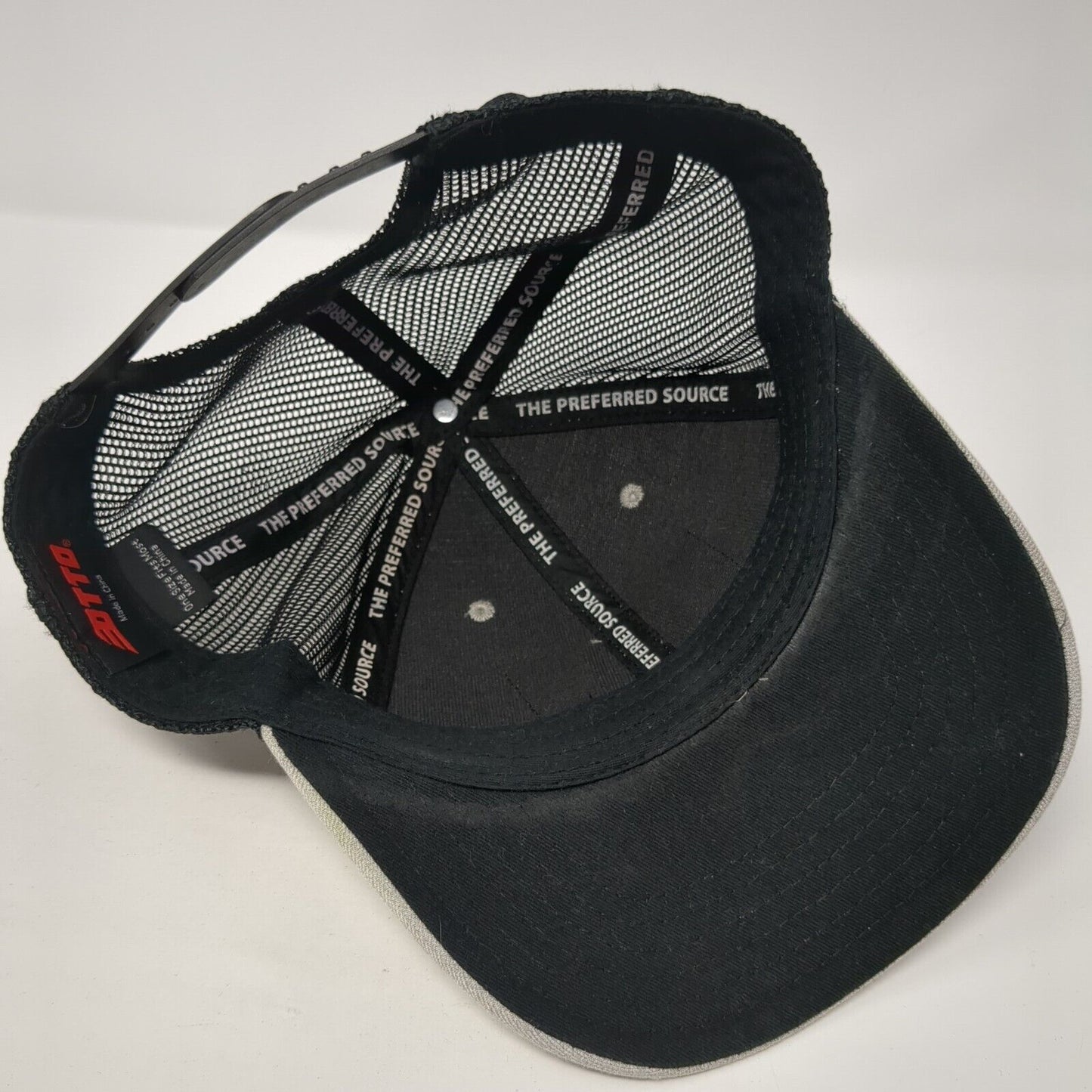 HK Contractors, Inc Snapback Trucker Hat Gray One Size Mesh Back