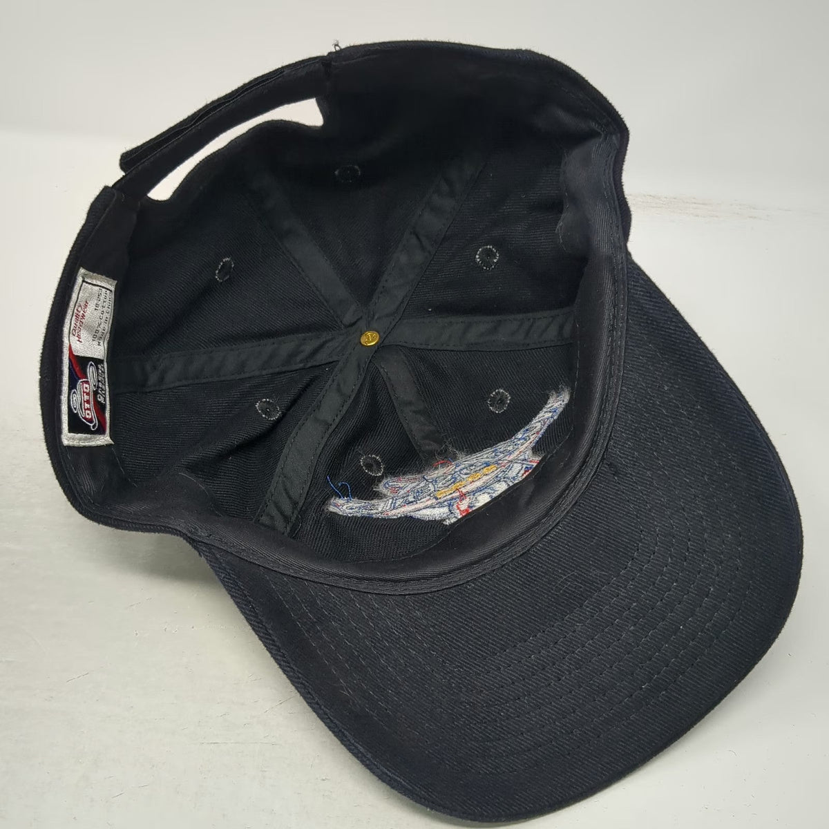 Otto MLB 2002 World Series FOX Sports Black Baseball Cap Strapback Hat Vintage