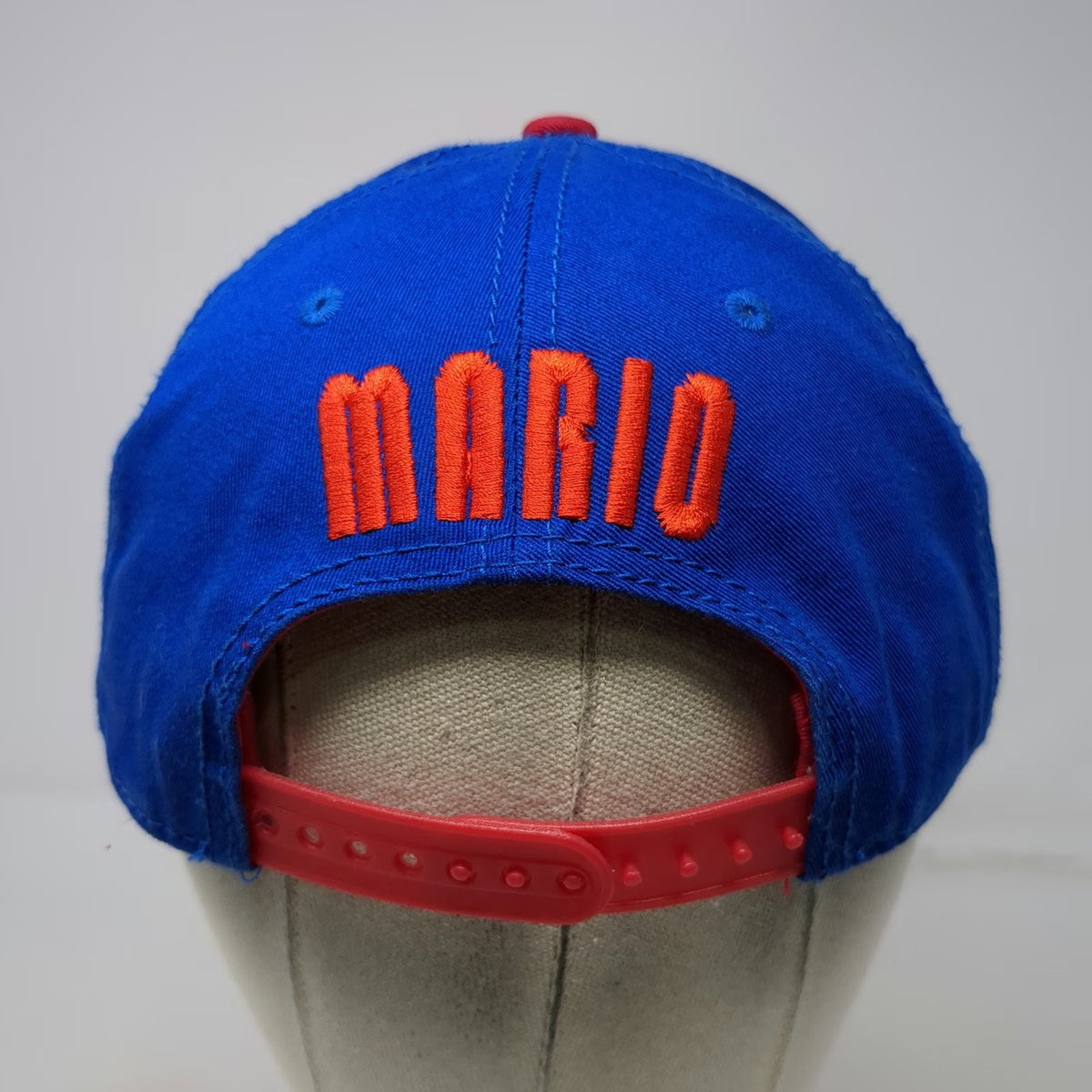 Nintendo Mario Snapback Hat Blue Red One Size Embroidered Character Logo Game