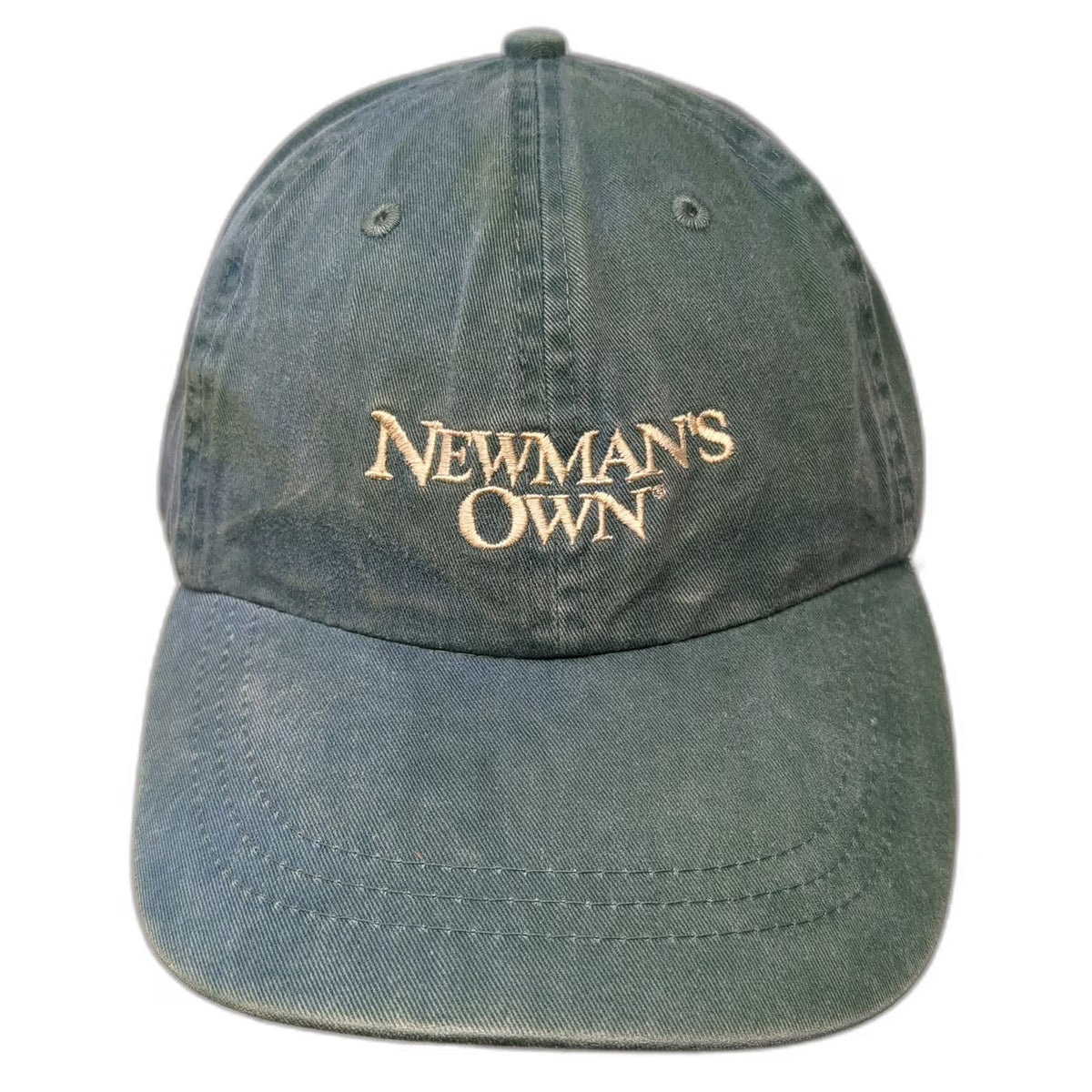 Harvard Square Baseball Cap Green One Size Newman's Own Fine Foods Leather Strap