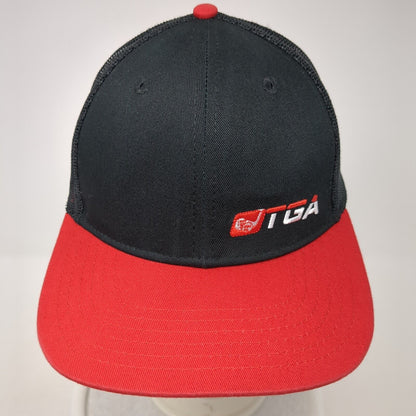 TGA Premier Golf Snapback Trucker Hat Black One Size Mesh Back Outdoor