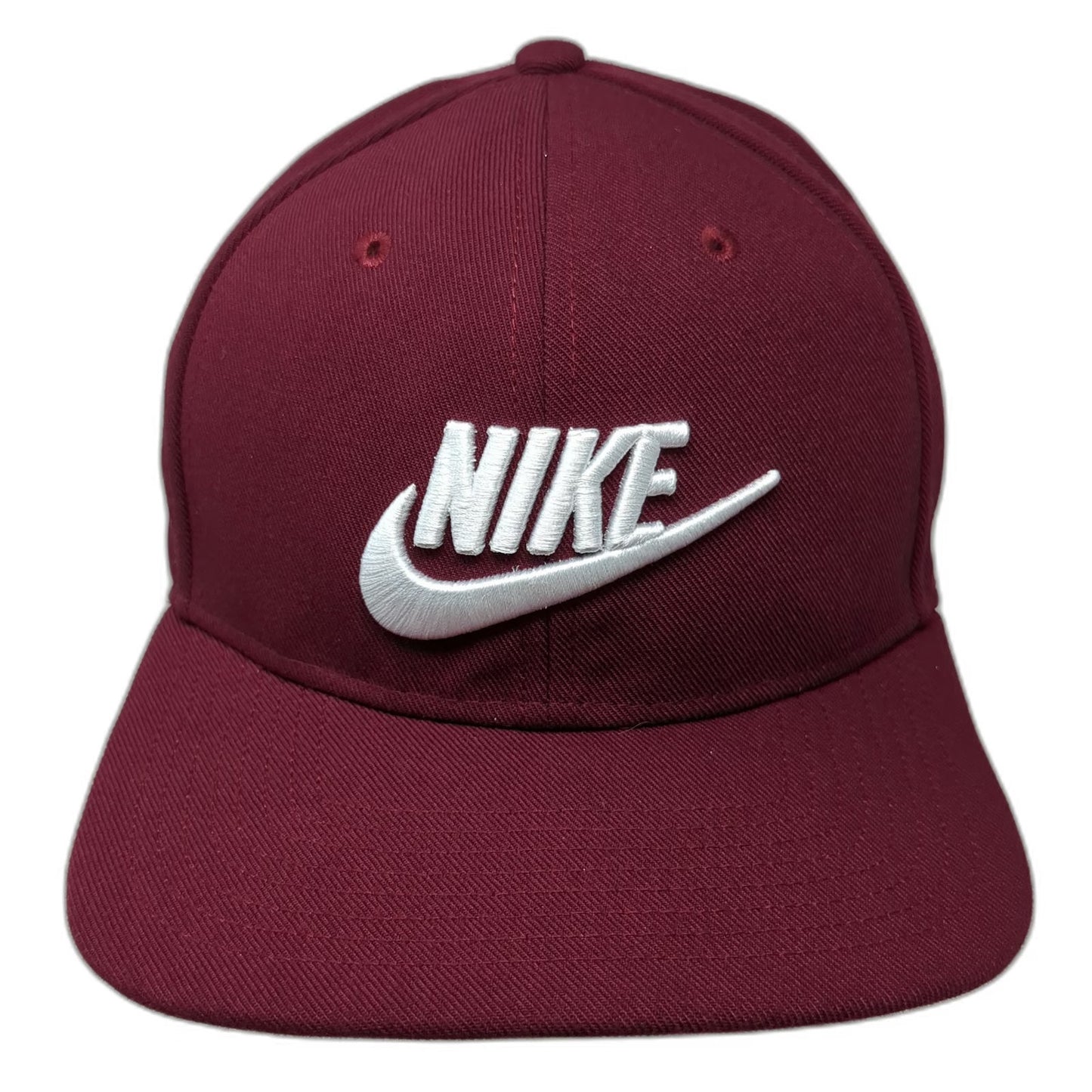 Nike Snapback Hat Red White One Size Flat Brim Dri-Fit Swoosh Logo Athletic Pro