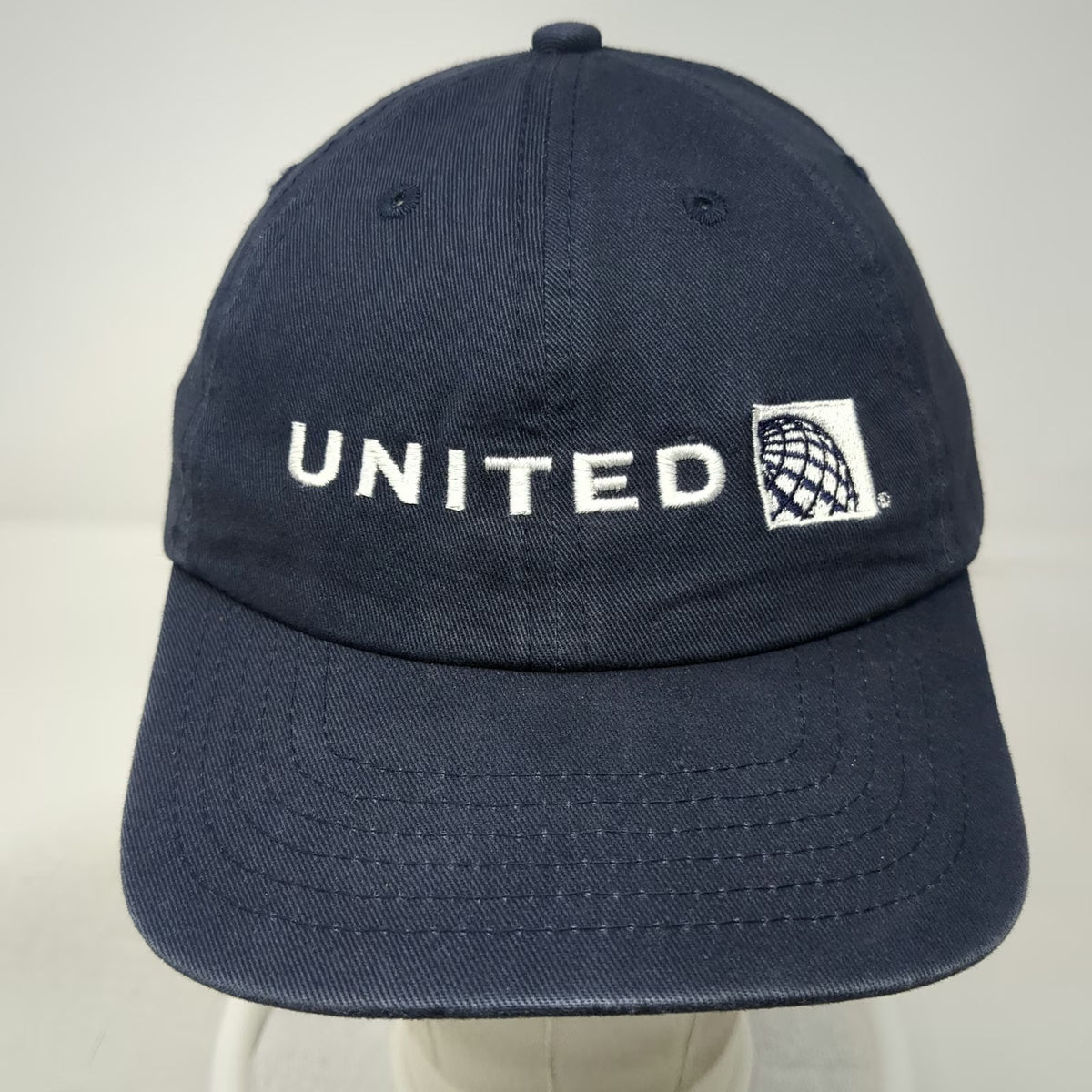 K-CIG Baseball Cap Blue One Size United Airlines Logo Embroidered Cotton Hat