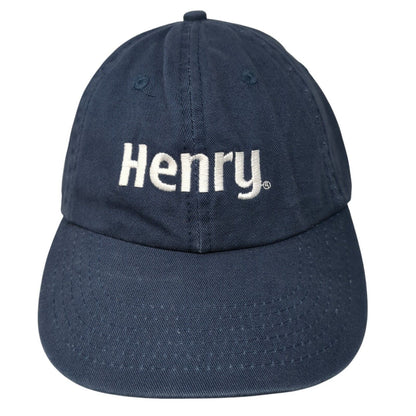 Henry Slideback Hat Blue One Size Adjustable Embroidered 6 Panel Apollo USA